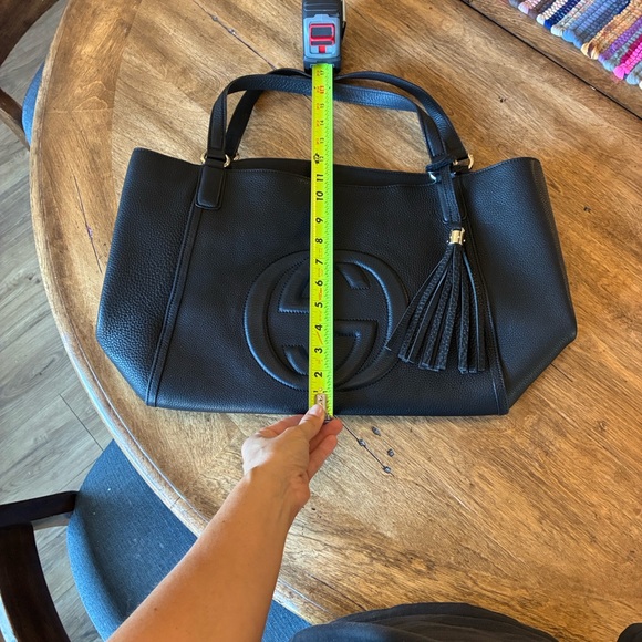 Black Leather Tote Bag - Picture 11 of 11